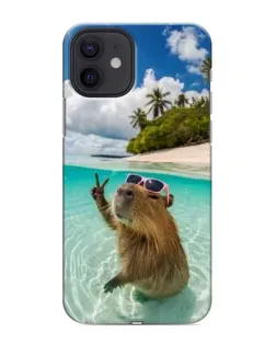 Чохол для iPhone 12 з картинкою «Капібара на морі» Чохол для iPhone 12 з картинкою «Капібара на морі»