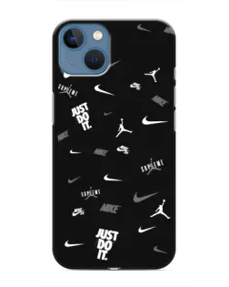 Чехол для iPhone 13 Mini с картинкой «Nike Black Pattern»