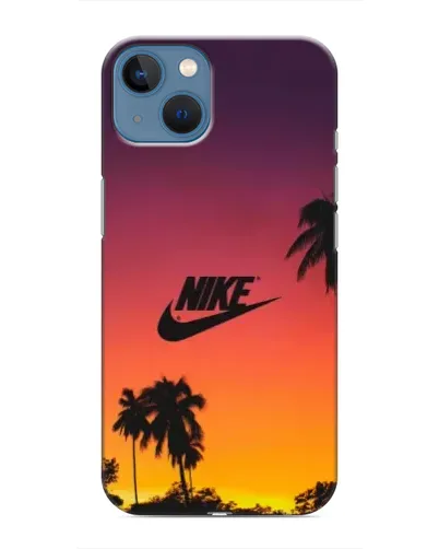 Чохол для iPhone 13 Mini з картинкою «Nike на заході сонця»
