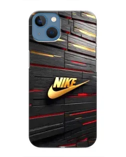 Чохол для iPhone 13 Mini з картинкою «Золотий Nike на металі»
