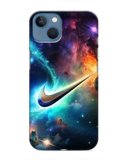 Чохол для iPhone 13 Mini з картинкою «Космічний Nike Swoosh»