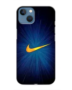 Чехол для iPhone 13 Mini с картинкой «Синий пульс Nike»