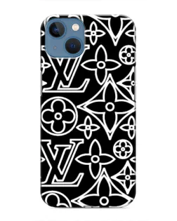 Чехол для iPhone 13 Mini с картинкой «Черно-белый узор LV» Чехол для iPhone 13 Mini с картинкой «Черно-белый узор LV»