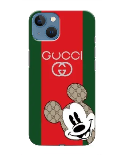 Чехол для iPhone 13 Mini с картинкой «Gucci — полосы и Микки»