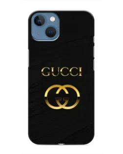 Чехол для iPhone 13 Mini с картинкой «Золотой логотип Gucci»