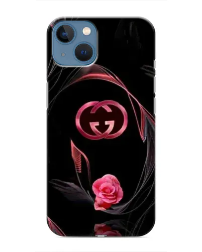 Чехол для iPhone 13 Mini с картинкой «Gucci — неоновая роза»