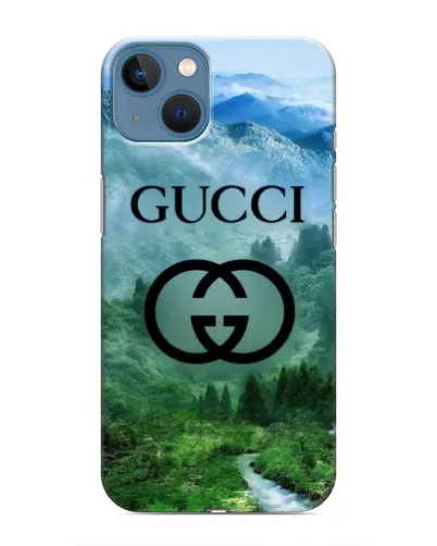 Чехол для iPhone 13 Mini с картинкой «Gucci — горный пейзаж»