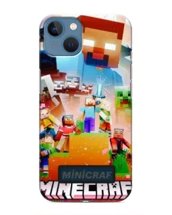 Чохол для iPhone 13 Mini з картинкою «Minecraft герої гри»