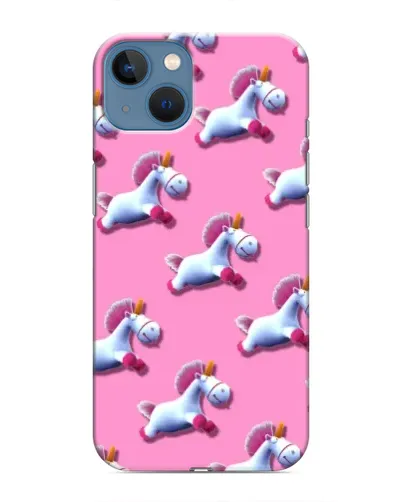Чохол для iPhone 13 Mini з картинкою «Єдинороги на рожевому»