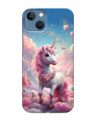 Чохол для iPhone 13 Mini з картинкою «Єдиноріг серед хмар»