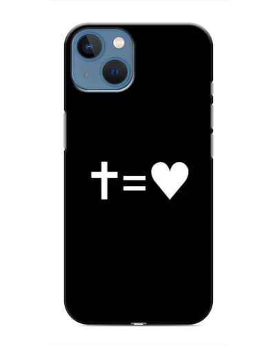 Чохол для iPhone 13 Mini з картинкою «Хрест та Серце»