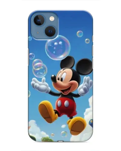 Чохол для iPhone 13 Mini з картинкою «Mickey та мильні бульбашки»