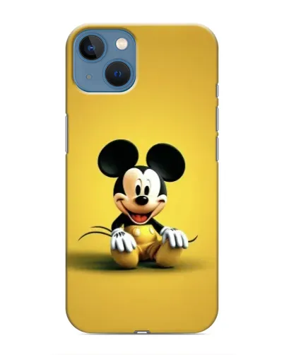 Чохол для iPhone 13 Mini з картинкою «Міккі на жовтому»