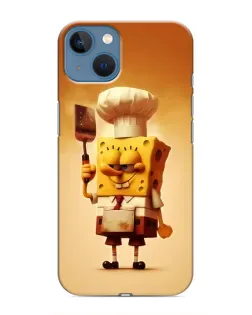 Чохол для iPhone 13 Mini з картинкою «Губка Боб кухар»
