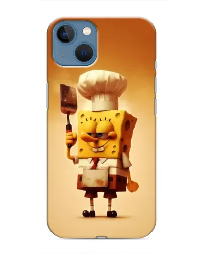Чохол для iPhone 13 Mini з картинкою «Губка Боб кухар»