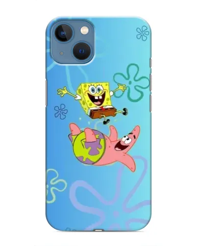 Чохол для iPhone 13 Mini з картинкою «Спанч Боб та Патрік»
