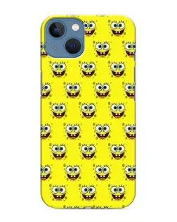 Чохол для iPhone 13 Mini з картинкою «Паттерн Губка Боб»