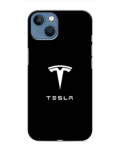 Чохол для iPhone 13 Mini з картинкою «Tesla White Logo»