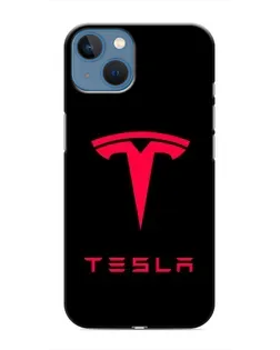 Чохол для iPhone 13 Mini з картинкою «Tesla Red Logo»
