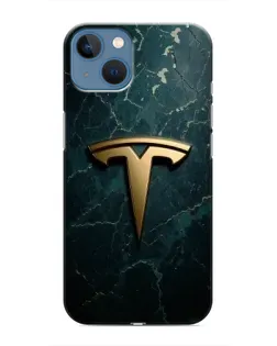 Чохол для iPhone 13 Mini з картинкою «Мармурова Tesla Gold»
