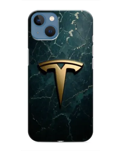 Чохол для iPhone 13 Mini з картинкою «Мармурова Tesla Gold»