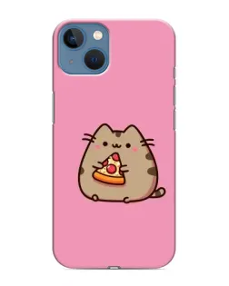 Чехол для iPhone 13 Mini с картинкой «Пушин с пиццей»
