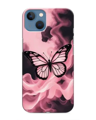 Чохол для iPhone 13 Mini з картинкою «Метелик у диму»
