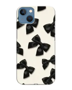 Чохол для iPhone 13 Mini з картинкою «Чорні бантики»