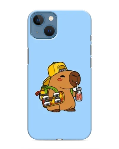 Чохол для iPhone 13 Mini з картинкою «Капібара на скейті»