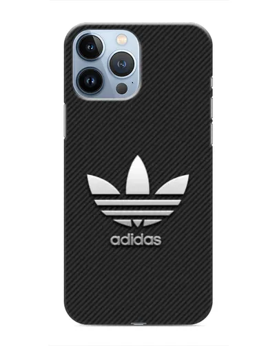 Чехол для iPhone 13 Pro Max с картинкой «Adidas Карбоновая текстура»