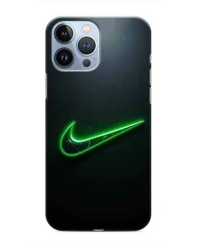 Чохол для iPhone 13 Pro Max з картинкою «Неоновий контур Nike»
