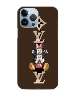 Чехол для iPhone 13 Pro Max с картинкой «LV и Микки Маус»