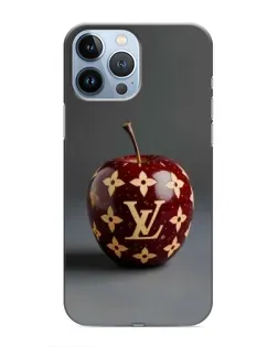 Чехол для iPhone 13 Pro Max с картинкой «Красное яблоко LV»