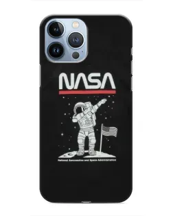 Чехол для iPhone 13 Pro Max с картинкой «NASA — шагаем по Луне»