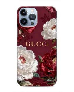 Чохол для iPhone 13 Pro Max з картинкою «Gucci — бордові троянди» Чохол для iPhone 13 Pro Max з картинкою «Gucci — бордові троянди»