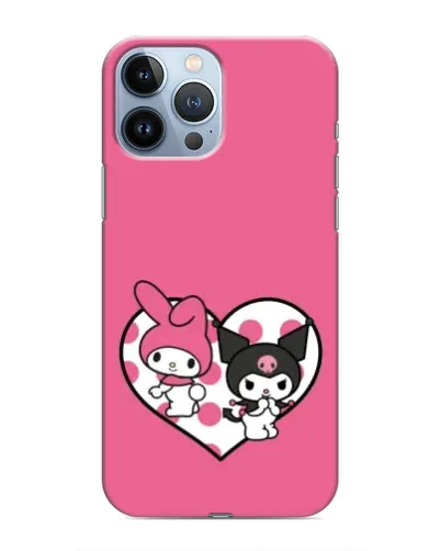 Чохол для iPhone 13 Pro Max з картинкою «Kuromi та My Melody»