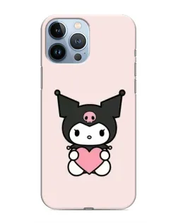 Чохол для iPhone 13 Pro Max з картинкою «Kuromi та серце»