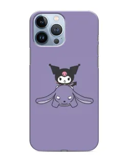 Чохол для iPhone 13 Pro Max з картинкою «Kuromi на ліловому фоні»