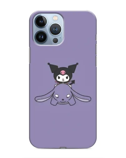 Чохол для iPhone 13 Pro Max з картинкою «Kuromi на ліловому фоні»