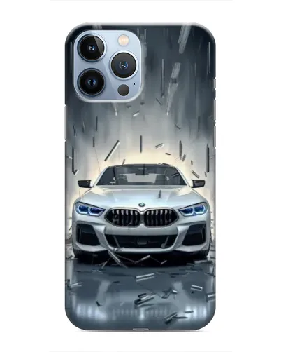 Чехол для iPhone 13 Pro Max с картинкой «BMW в свете фар»