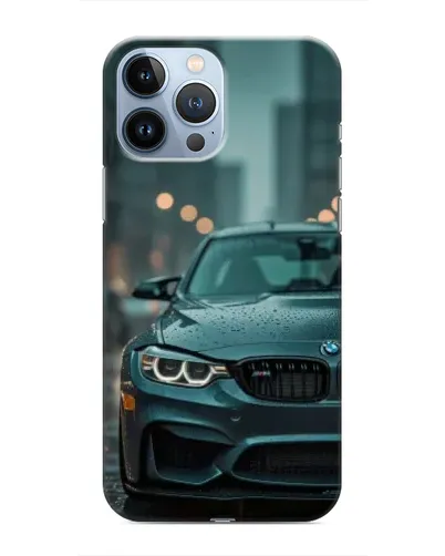 Чехол для iPhone 13 Pro Max с картинкой «BMW в огнях города»