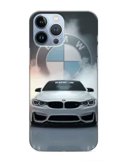 Чохол для iPhone 13 Pro Max з картинкою «BMW в білому диму»