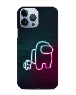 Чохол для iPhone 13 Pro Max з картинкою «Among Us неон-арт»