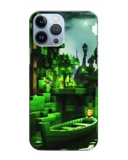 Чохол для iPhone 13 Pro Max з картинкою «Minecraft лісовий пейзаж»