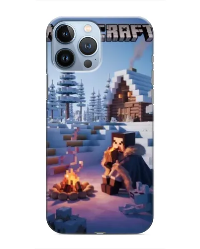 Чохол для iPhone 13 Pro Max з картинкою «Зимовий Minecraft»