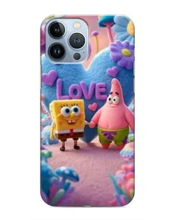 Чехол для iPhone 13 Pro Max с картинкой «Губка Боб Патрик»