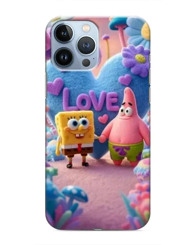 Чехол для iPhone 13 Pro Max с картинкой «Губка Боб Патрик»