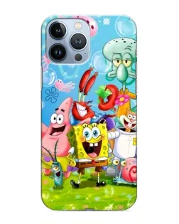 Чохол для iPhone 13 Pro Max з картинкою «Губка Боб та друзі»