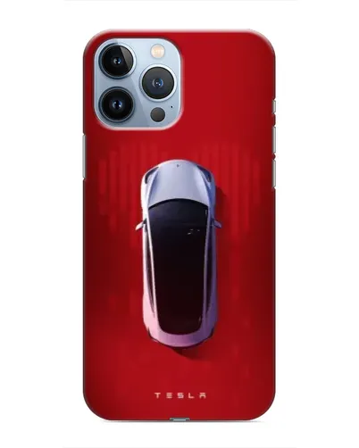 Чехол для iPhone 13 Pro Max с картинкой «Tesla Top View»