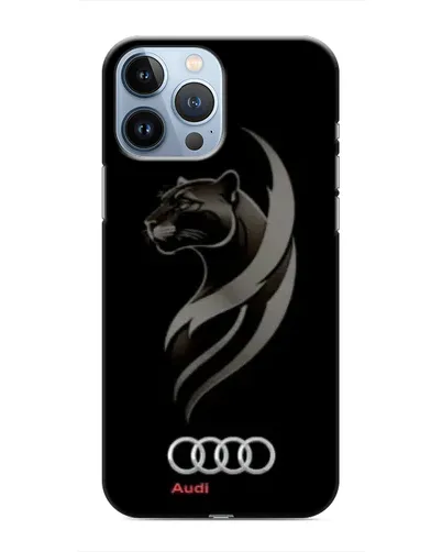 Чехол для iPhone 13 Pro Max с картинкой «Графика — пантера и Audi»